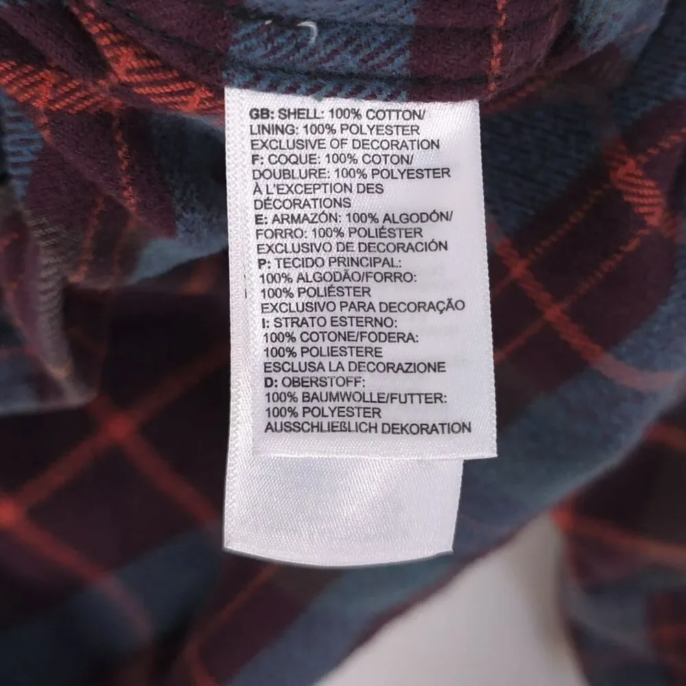 THE NORTH FACE Mens Shirt Plaid MEDIUM Flannel Lined Brown 100% Cotton